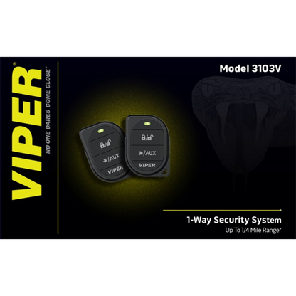 Viper 3103V 1-Way 2-Button Keyless Entry Security System Up to 1/4 Mile Range