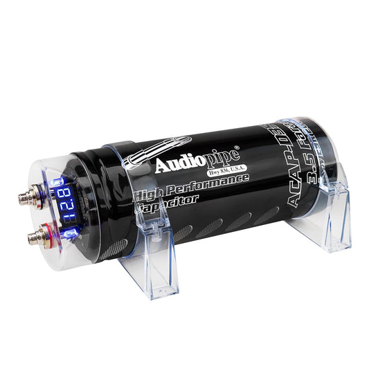 Audiopipe ACAP-D3500 3.5 Farad Capacitor w/ Digital Display & Status Indicator
