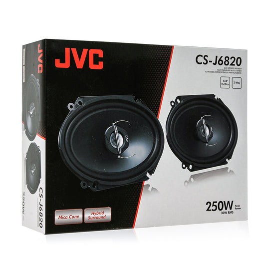 JVC CS-J6820 250 W Max 6" x 8" 2-Way 4-Ohms Stereo Car Audio Coaxial Speakers