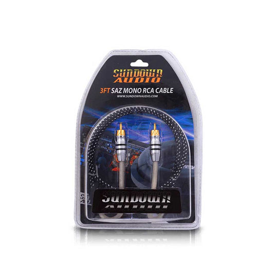 Sundown Audio MONO-SAZ-3FT Mono Channel 3Ft. Twisted RCA Interconnect Cable