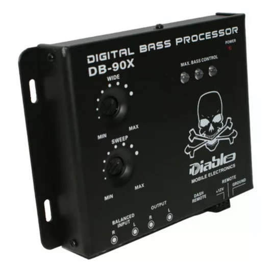 Diablo DB-90X Car Audio Digital Bass Processor w/ Dash Mount Remote Control