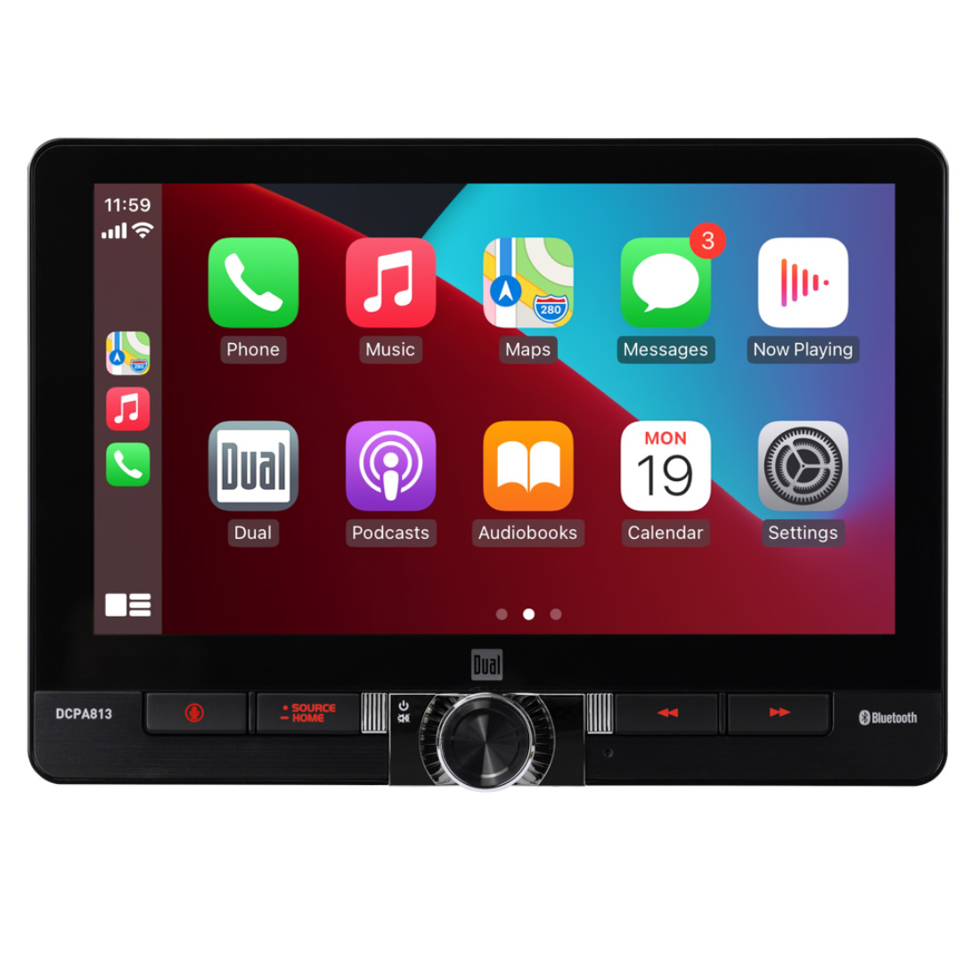 Dual DCPA813 8" 1DIN Digital Multimedia Receiver w/ Android Auto & Apple CarPlay