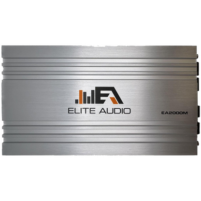 Elite Audio EA2000M 1-CH Monoblock 1000W@1-Ohm Car Amplifier w/ Remote Bass Knob