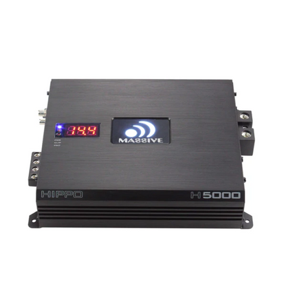 Massive Audio H5000 1-CH Monoblock 5000 Watts RMS @ 1 Ohm Class-D Car Amplifier