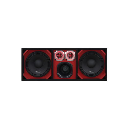 Audiopipe AP-CHU-1028RED Dual 10" Vented Sub Enclosure w/ 6" Driver 4" Tweeters