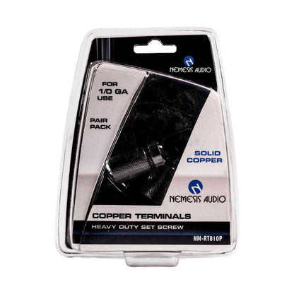 Nemesis Audio NM-RT810P Copper Terminals for 1/0 Gauge Use Solid Copper