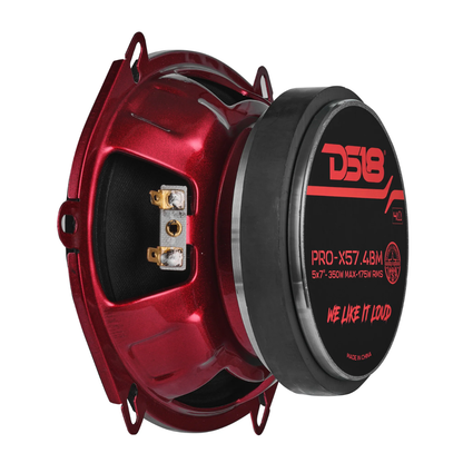 DS18 PRO-X57.4BM 5" x 7" 350W Max 4-Ohm Mid-Range Loudspeaker w/ Aluminum Bullet