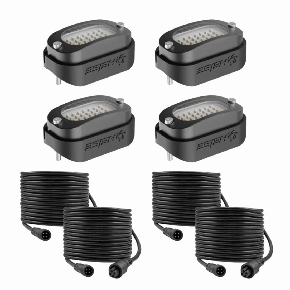 Heise HE-RGBW-K4 RGBW Wide Angle LED Rock Light Kit w/ Controller - 4 Pack