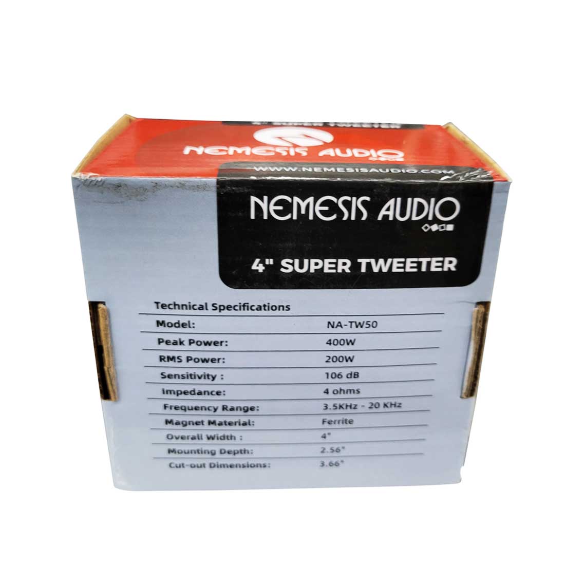 Nemesis Audio NA-TW50 4" 400 Watts Max Power 4-Ohms Car Audio Super Tweeter