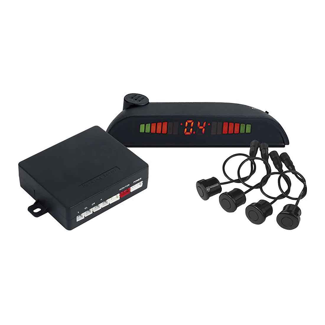 iBeam TE-4PSK 4-Sensor Rear Parking Assist Kit with LED Display - Up to 5Ft Away