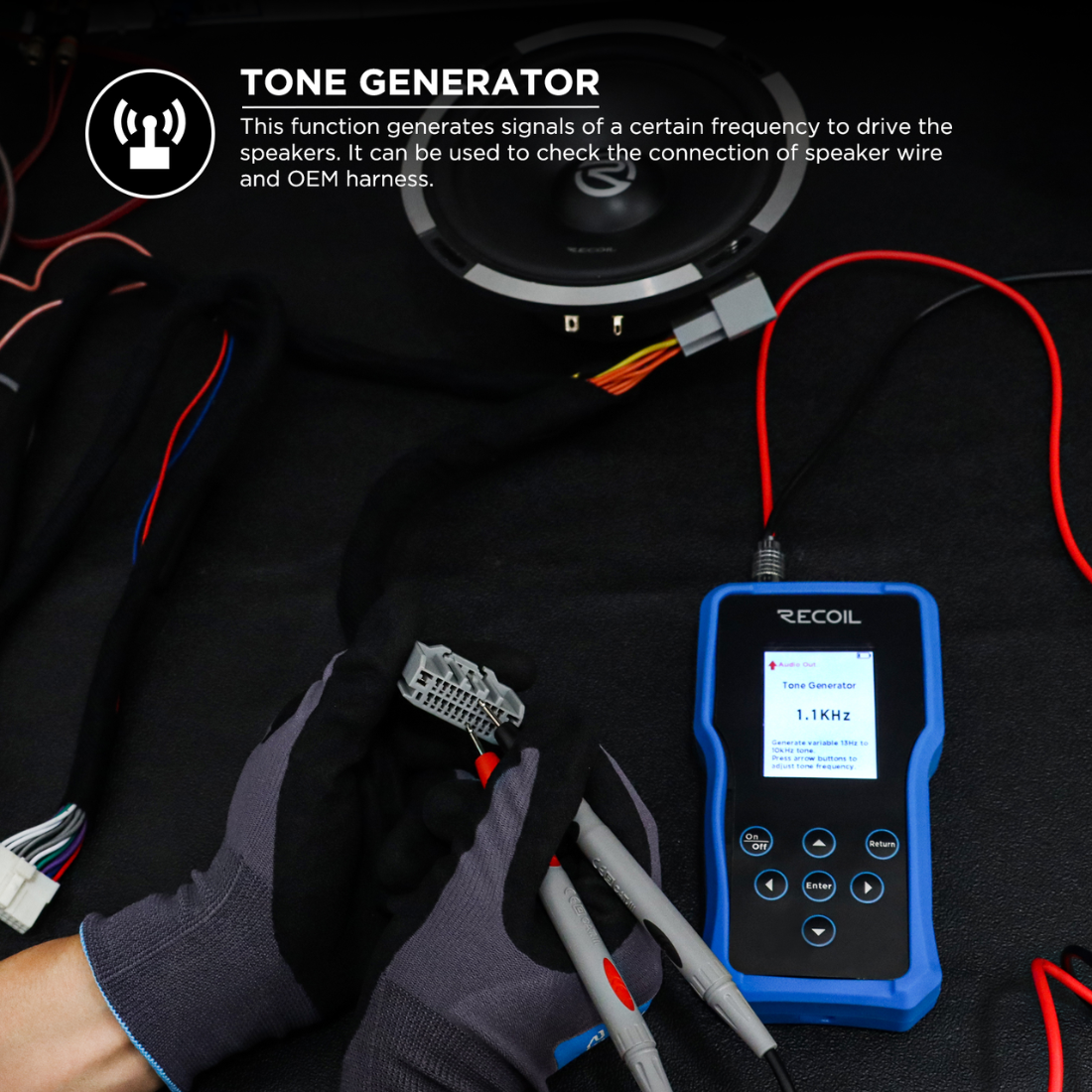 Recoil Audio MST1 Handheld Multifunctional Speaker and Audio System Tester