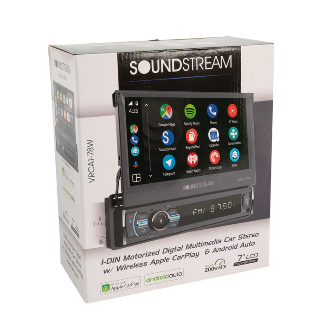 Soundstream VRCA1-78W 7" Digital Media Receiver w/ Apple CarPlay & Android Auto
