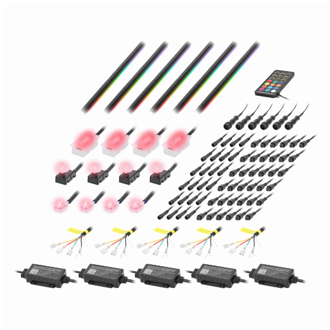 Heise HE-AMB-CAR 18-Piece Complete Chasing Interior Ambient LED Lighting Kit
