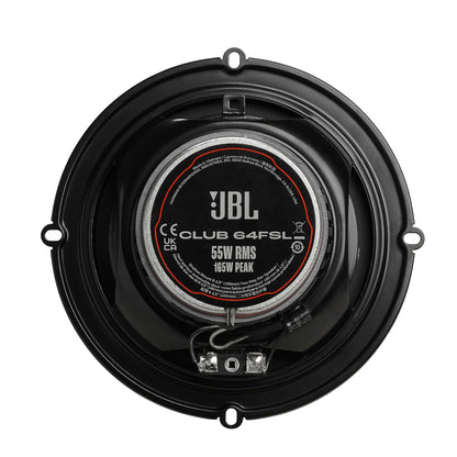 JBL CLUB 64FSL 6.5" 2-Way 165W Peak 3-Ohm Shallow Mount Car Speakers (Pair)