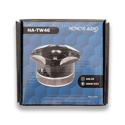 Nemesis Audio NA-TW46 4" 500W Peak 1.5" VC 4-Ohm High-Efficiency Super Tweeter