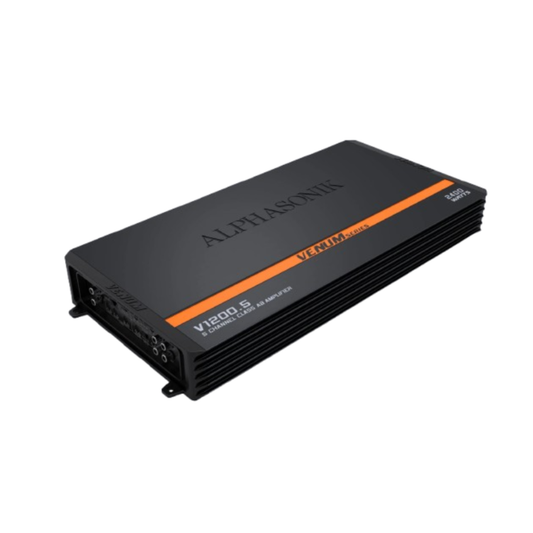 Alphasonik V1200.5 5-Channel 2400W Max Class-AB Amplifier w/ Remote Bass Knob