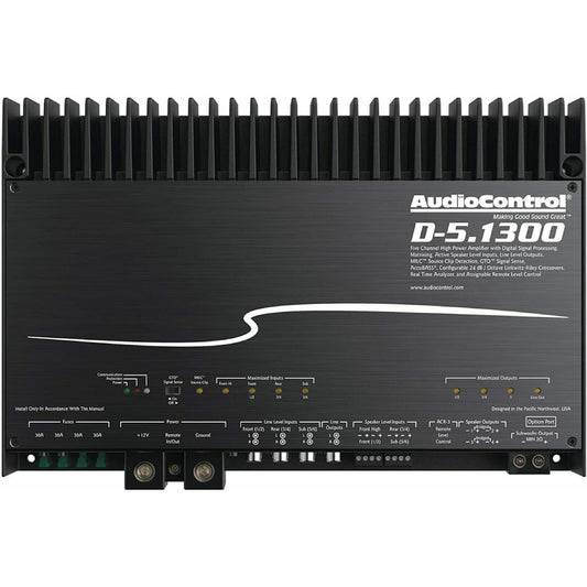 AudioControl D-5.1300 5-Channel Car Audio Amplifier w/ Built-in DSP AccuBass