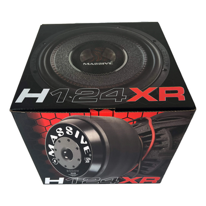 Massive Audio H124XR 12" 6000W Peak Dual 4" 4-Ohm Voice Coil DVC Car Subwoofer