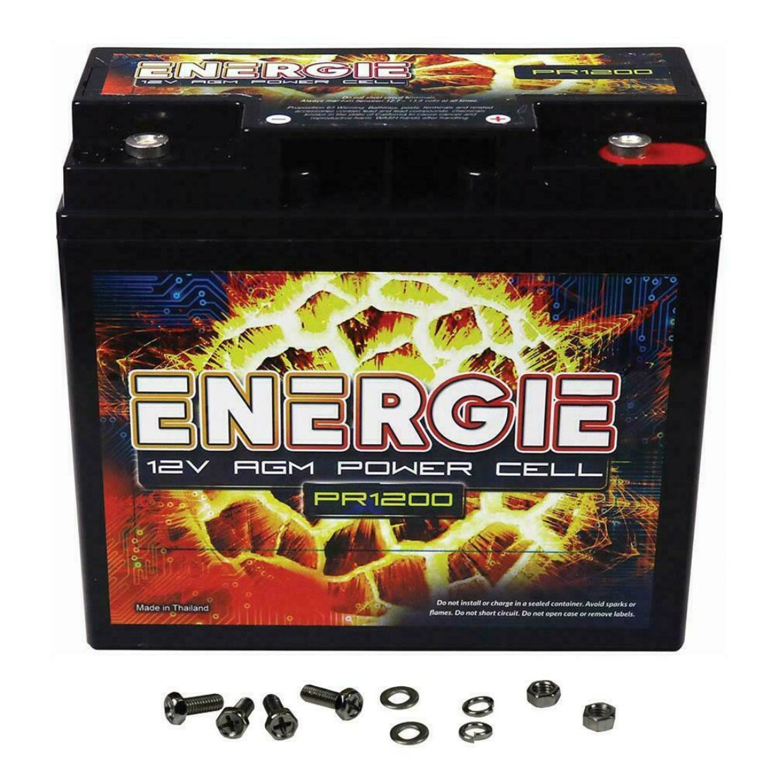 Energie PR1200 1200 Watt 12V AGM 18 Ah Capacity Power Cell Battery