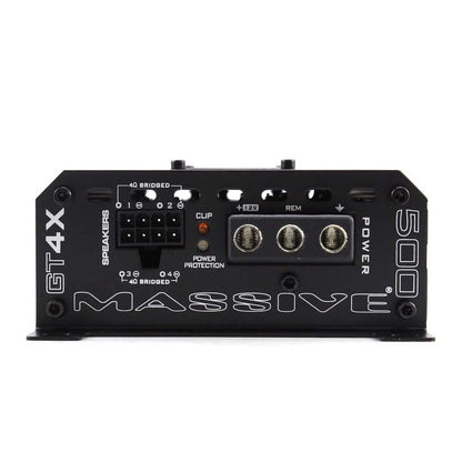 Massive Audio GT4X 4-Channel 120 Watts RMS x 4 @ 2 Ohm Class-D Car Amplifier