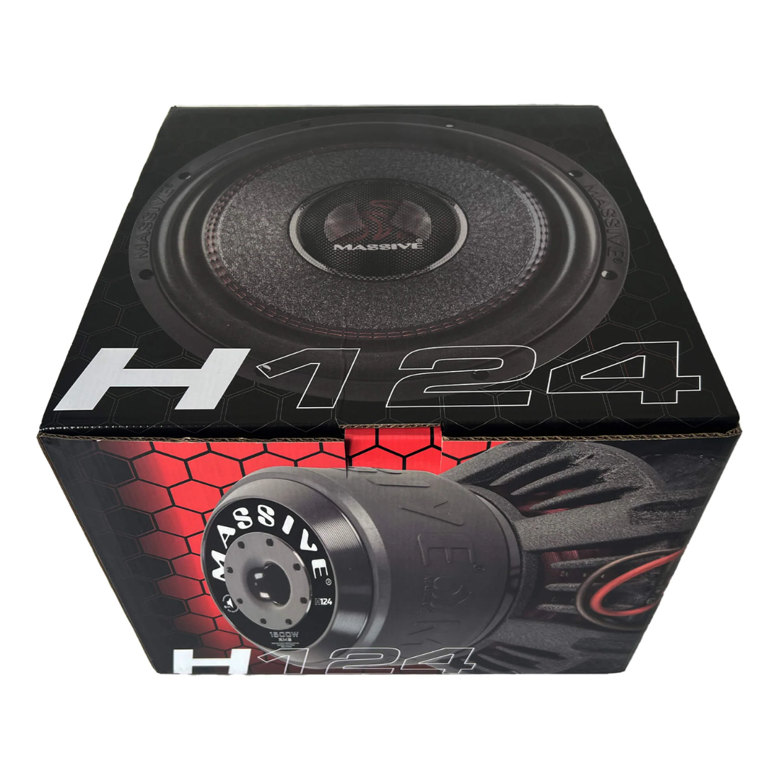 Massive Audio H124 12" 3000W Peak Dual 3" 4-Ohm Voice Coil DVC Car Subwoofer