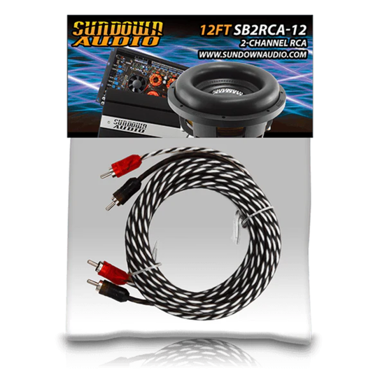 Sundown Audio SB2RCA-12 12FT 2-Channel Twisted Pair RCA Interconnect Cable