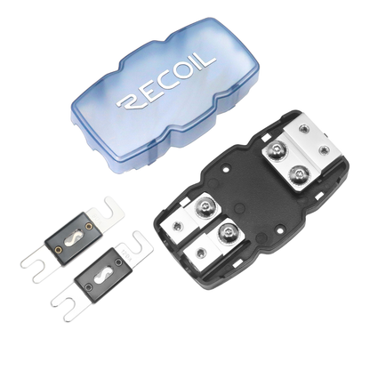 Recoil Audio AFH22 2-Way Mini-ANL Fused Distribution Block w/ 2x80A 2x120A Fuses