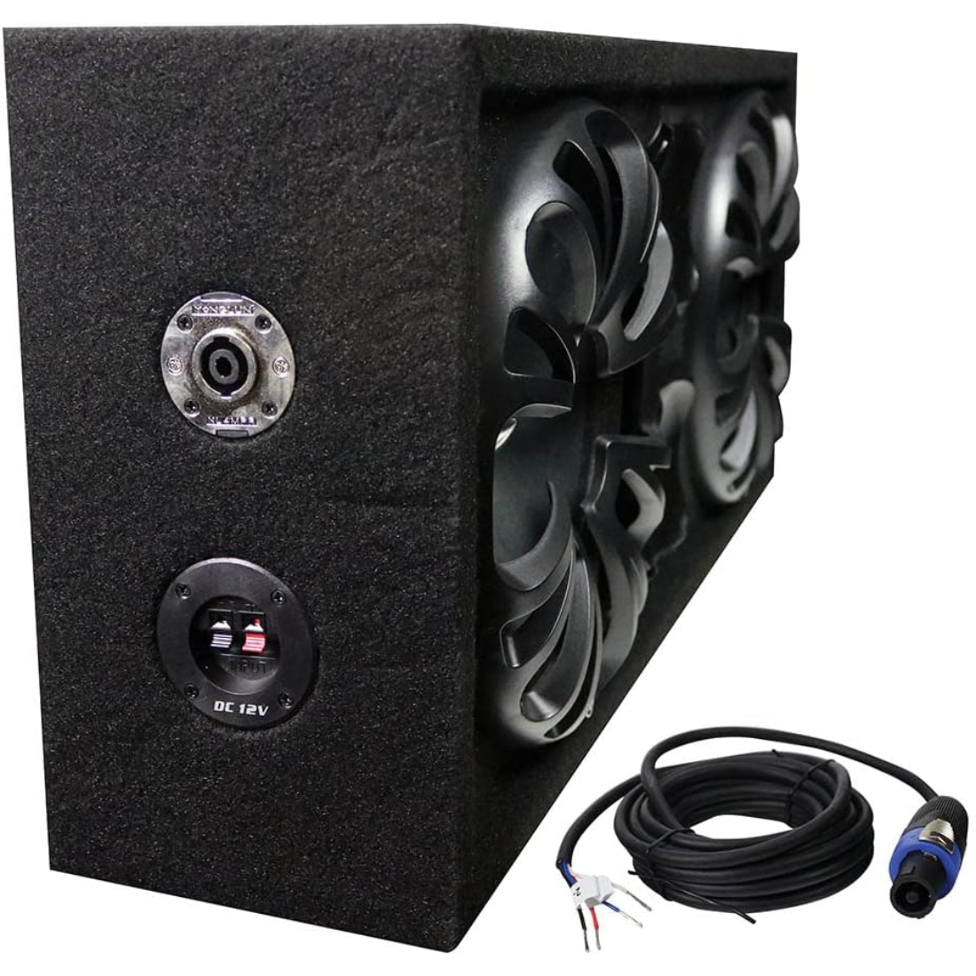 Audiopipe AP-CHULD-102 Sealed Enclosure w/ (2) 10" Speakers & (2) 4.5" Drivers
