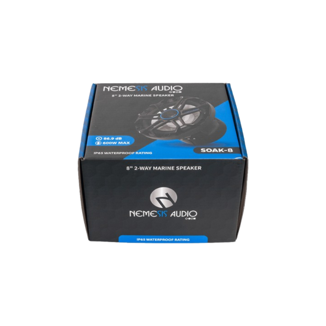 Nemesis Audio SOAK-8 8" 2-Way 600W Max 4-Ohm IP65 Marine Speaker w/ RGB (Single)