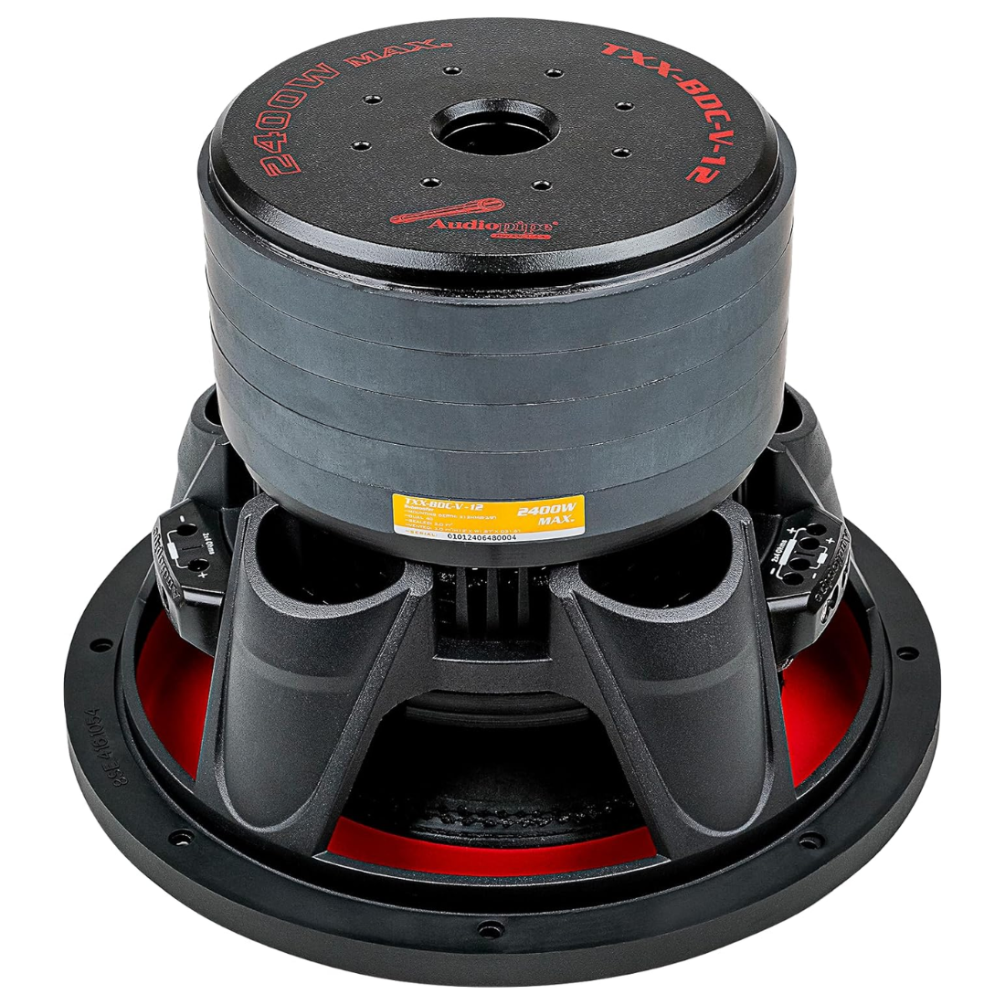 Audiopipe TXX-BDC-V-12 12" Quinta Stack 2400W Max Dual 4-Ohm DVC Car Subwoofer