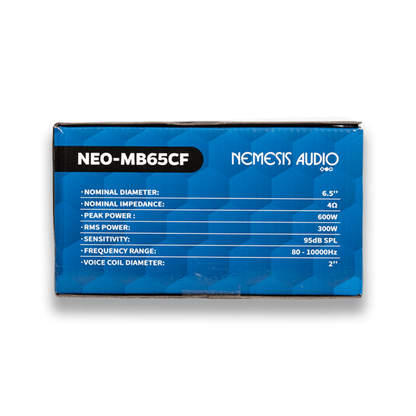 Nemesis Audio NEO-MB65CF 6.5" 600W Max Water-Resistant Neodymium Midbass Speaker