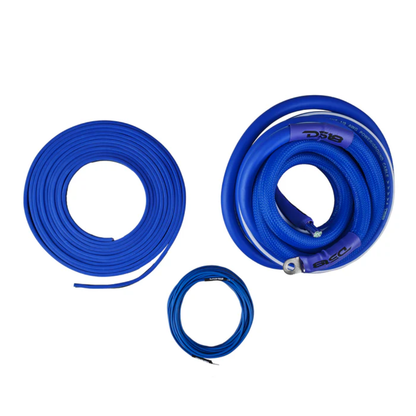 DS18 AKIT0.BL 0-Gauge Amplifier Installation Wiring Kit Up to 3500W RMS (BLUE)