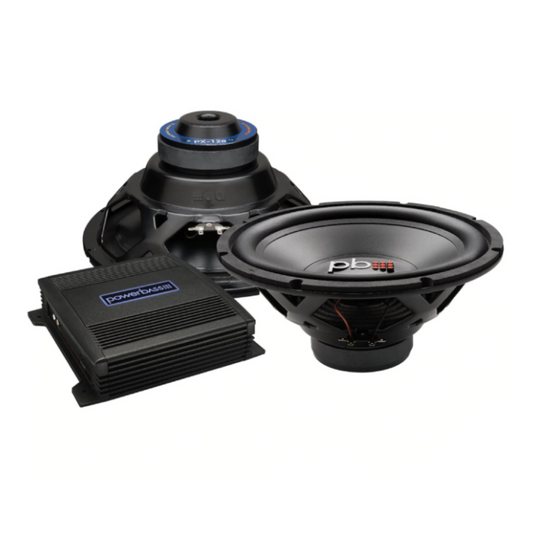 PowerBass PX-BP12 (2) PX-128 12" Subwoofer & (1) PX-2.300 2-CH Amplifier Package