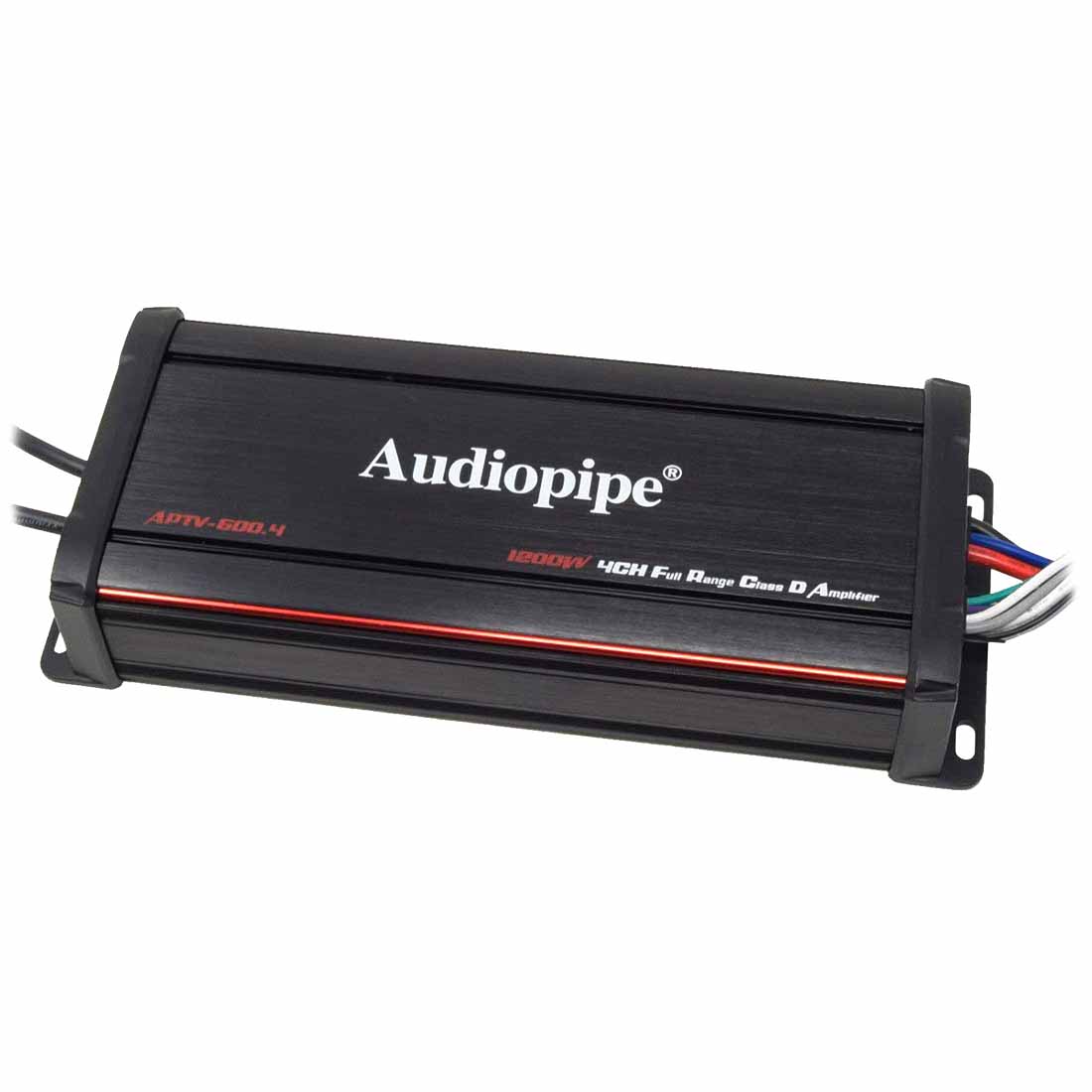 Audiopipe APTV-600.4 1200W 4-Channel Class D Marine Powersports Micro Amplifier