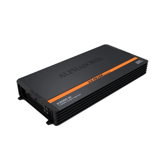 Alphasonik V3000.1D 1-CH Monoblock 6000W Class-D Amplifier w/ Remote Bass Knob