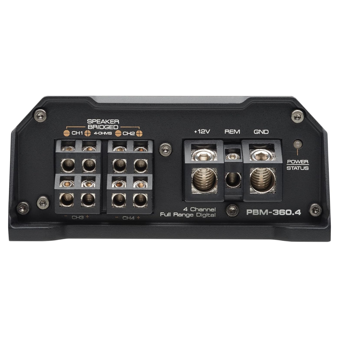 PowerBass PBM-360.4 4-Channel 360 Watts Class-D Full-Range Car Mini Amplifier