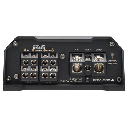 PowerBass PBM-360.4 4-Channel 360 Watts Class-D Full-Range Car Mini Amplifier