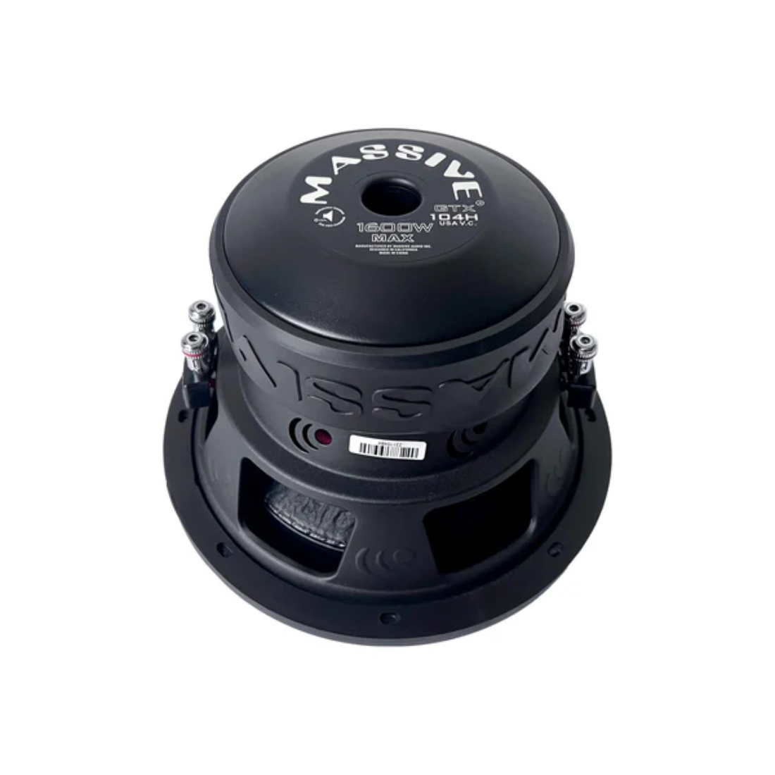 Massive Audio GTX104H 10" 1600W Peak Dual 4-Ohm Voice Coil DVC Car Subwoofer