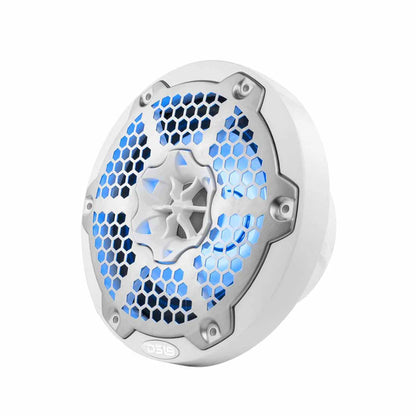 DS18 NXL-6M/WH 6.5" 300W Max 2-Way Marine Speakers w/ RGB LED Lights - White