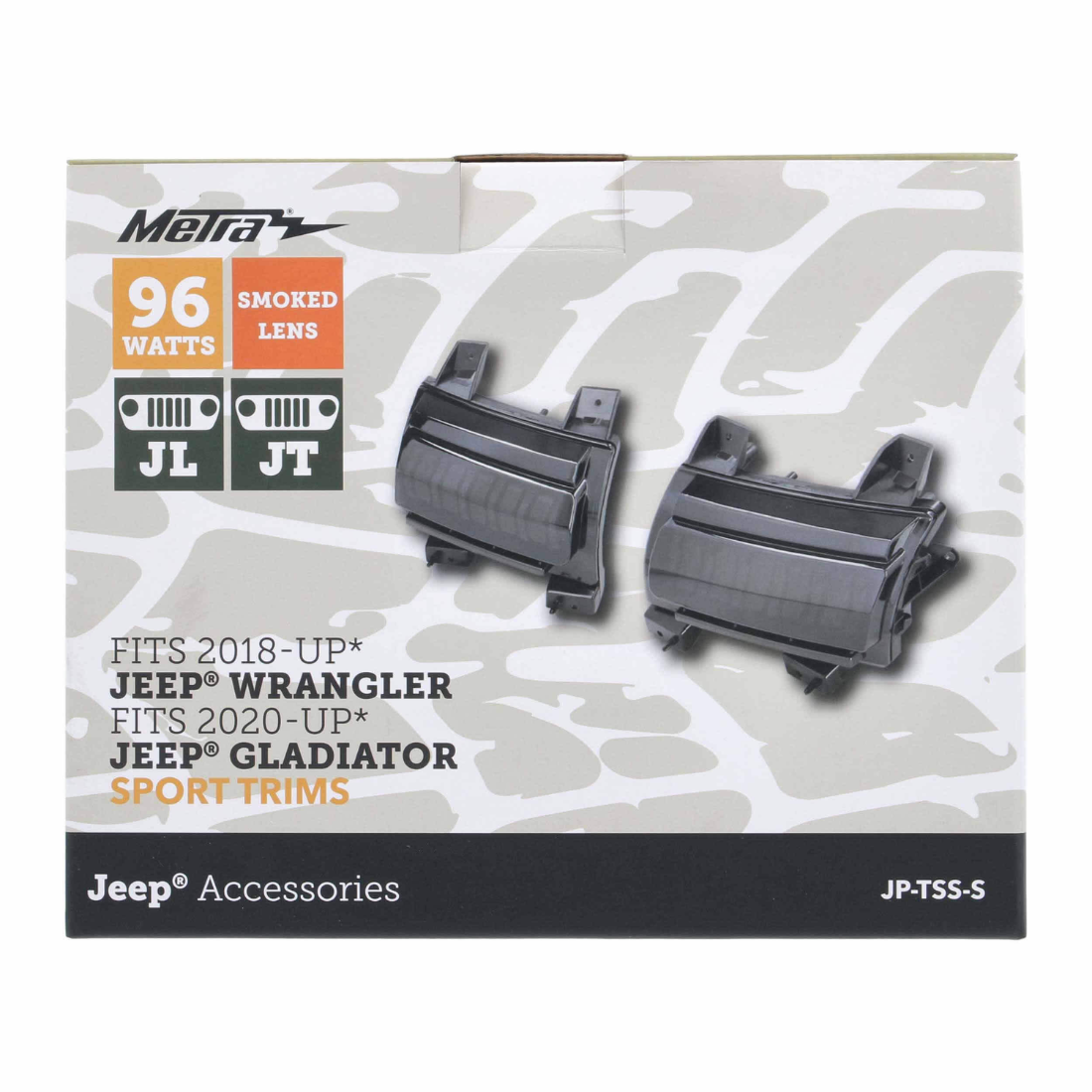 Heise JP-TSS-S Smoked Turn Signal Light for Jeep JL & JT Sport/Willys 2018-Up