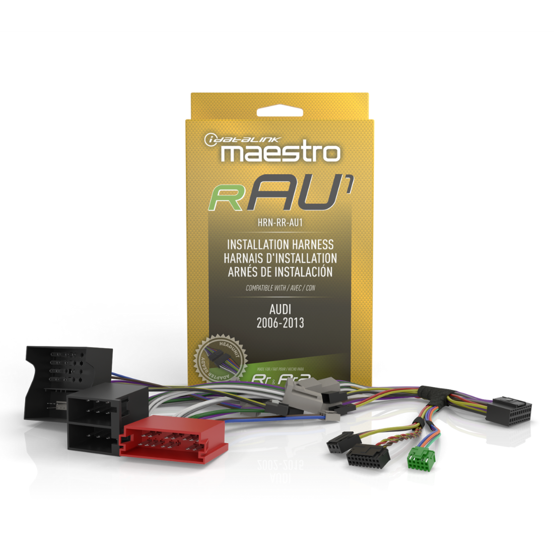 iDatalink Maestro HRN-RR-AU1 Car Stereo SWC Retention T-Harness for 2001-15 Audi