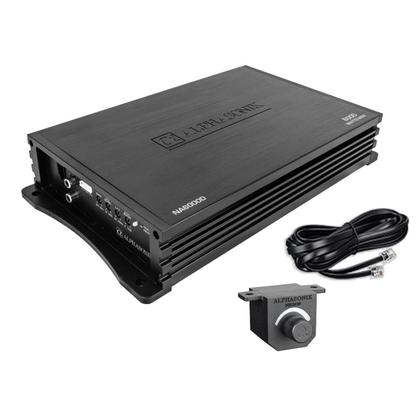 Alphasonik NA6000D Monoblock 6000W Max Class-D Amplifier w/ Remote Bass Knob