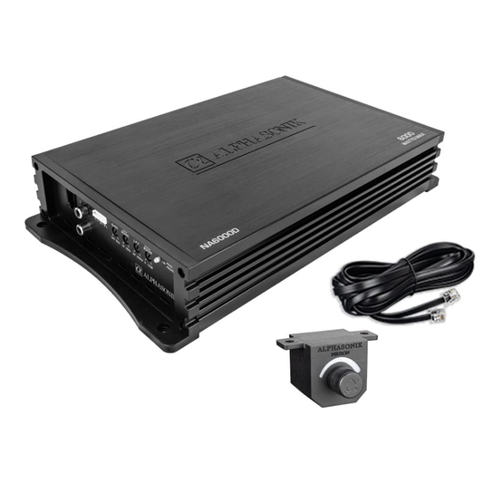 Alphasonik NA6000D Monoblock 6000W Max Class-D Amplifier w/ Remote Bass Knob