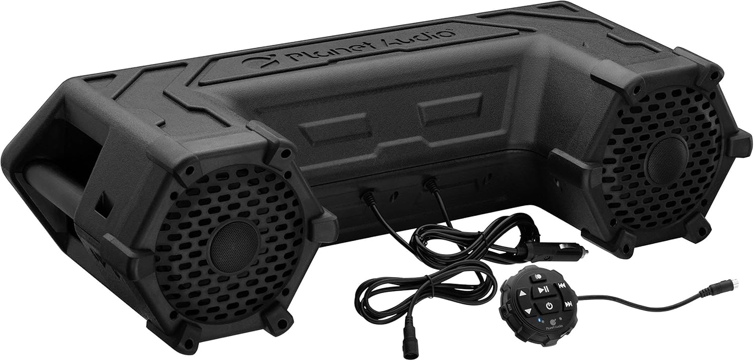 Planet Audio PATV65 Bluetooth, Amplified Sound System, Waterproof Speakers & Tweeters, Bluetooth Remote, Ideal For ATV/UTV