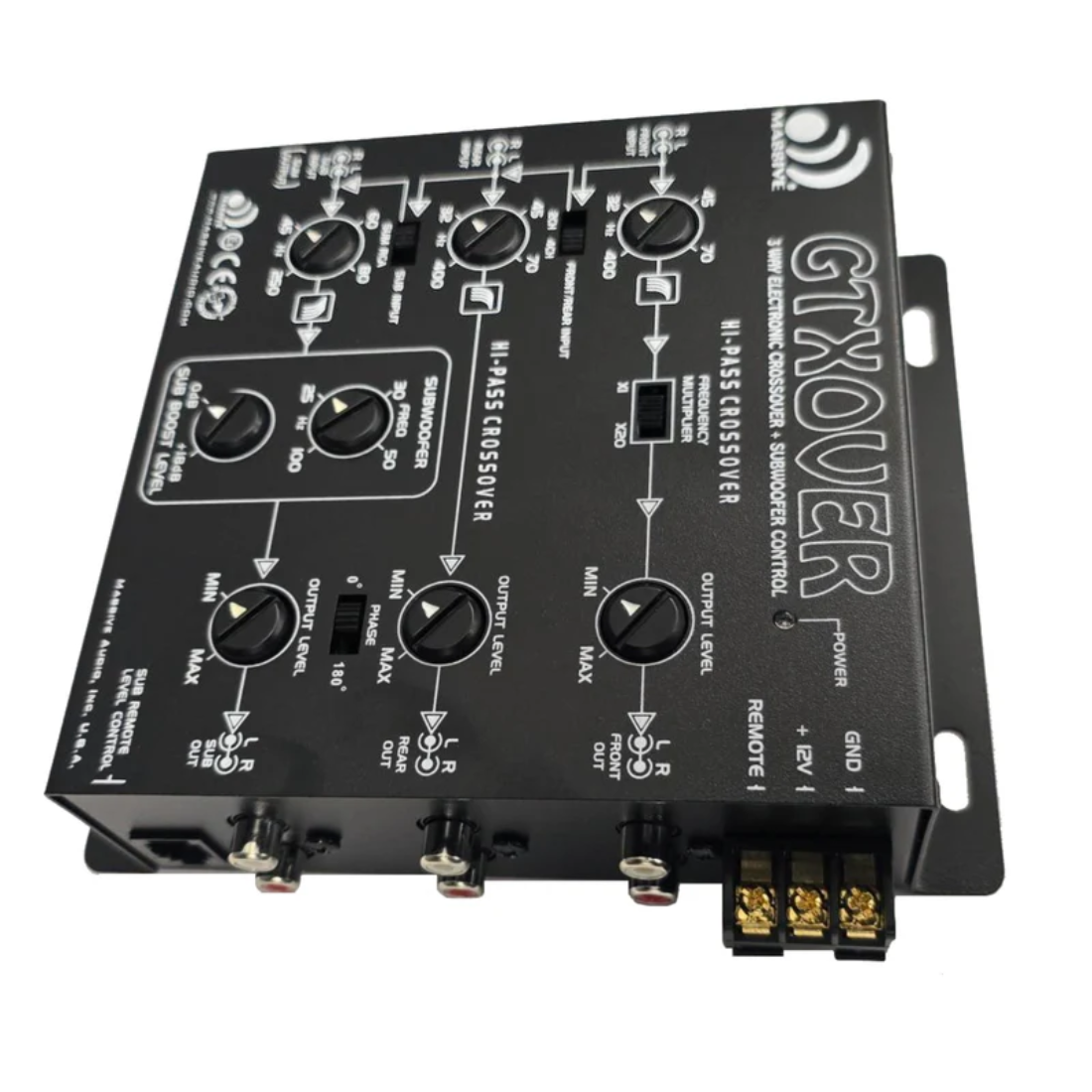 Massive Audio GTXOVER 3-Way 18dB Electronic Crossover with Subwoofer Control