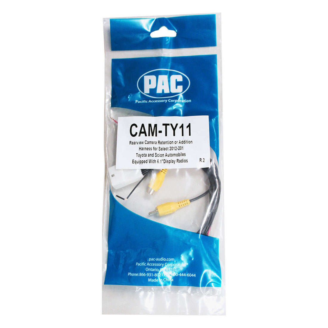 PAC CAM-TY11 Back-Up Reverse Camera T-Harness for Select Toyota 2012-15 Vehicles