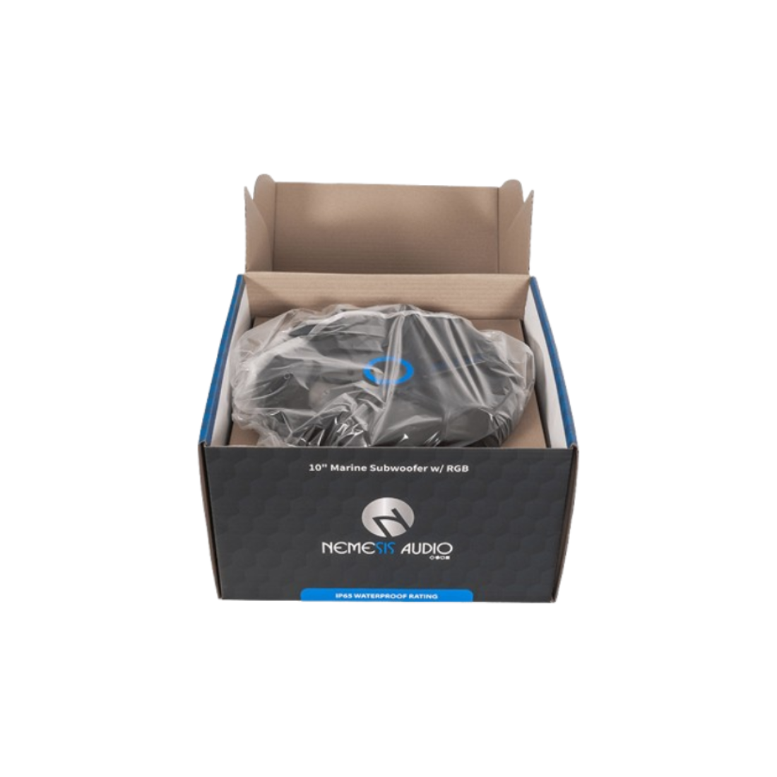 Nemesis Audio SOAK-10 10" 1000W Max 4-Ohms IP65 Marine Subwoofer w/ RGB Lighting