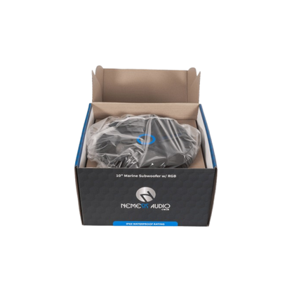 Nemesis Audio SOAK-10 10" 1000W Max 4-Ohms IP65 Marine Subwoofer w/ RGB Lighting