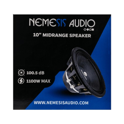 Nemesis Audio NEO-10MR 10" 1100W Peak 4-Ohm Car Midrange Speaker (Single)
