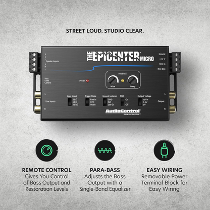 AudioControl EPICENTER Micro Bass Restoration Processor & Line Output Converter